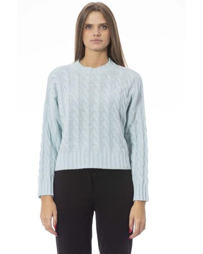 Baldinini Light Blue Wool Sweater
