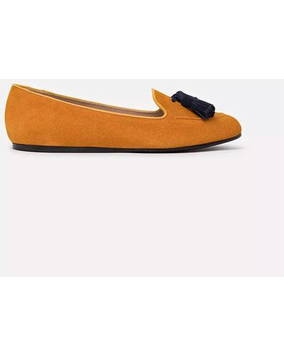 Charles Philip Leather Flat Shoe - Orange