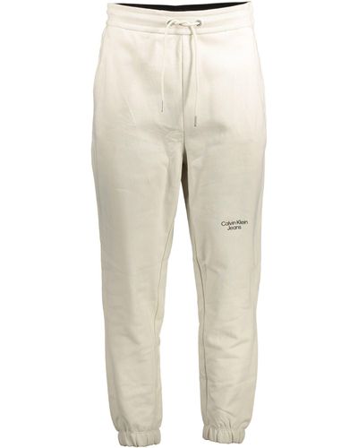 Calvin Klein Beige Cotton Jeans & Pant - Natural