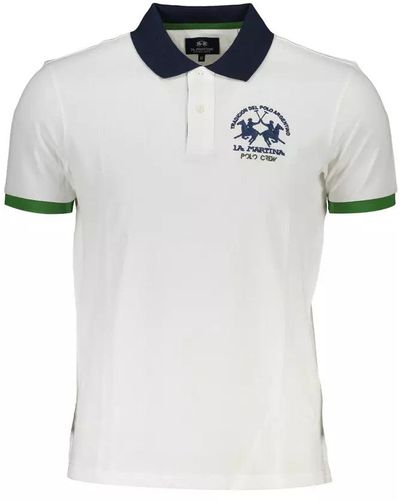 La Martina Cotton Polo Shirt - White