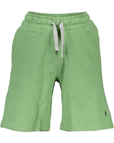 U.S. POLO ASSN. Classic Cotton Shorts With Embroidery - Green