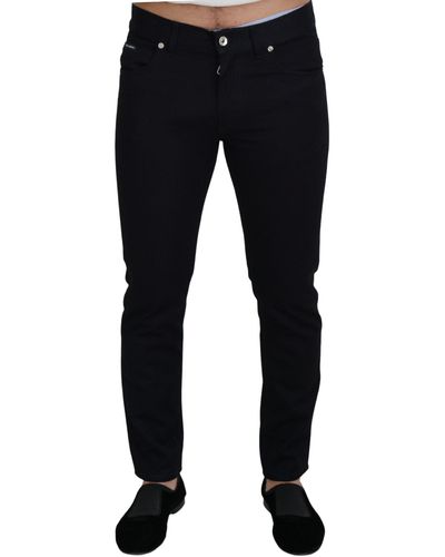 Dolce & Gabbana Cotton Skinny Casual Denim Jeans - Black