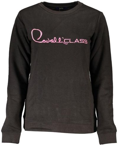 Cavalli Class Black Cotton Women Sweatshirt