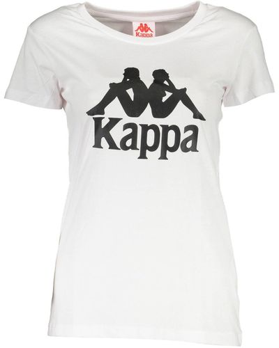 Kappa Cotton Tops & T-shirt - White