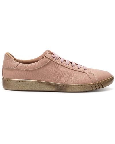 Bally Pink Leather Sneakers - Brown