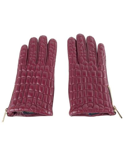Class Roberto Cavalli Clt.011 Lamb Leather Gloves - Purple
