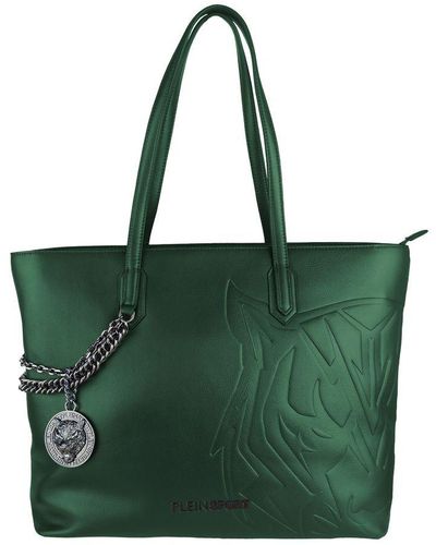 Philipp Plein Eco-Chic Dark Shoulder Bag With Chain Detail - Green