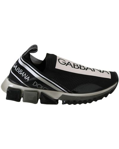 Dolce & Gabbana Sorrento Logo Slip-on Trainers - Black