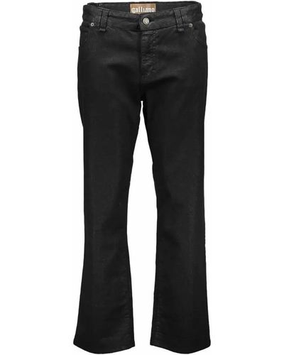 John Galliano Cotton Jeans & Pant - Black