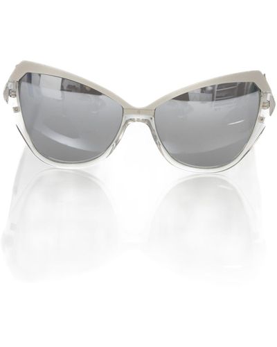 Frankie Morello Chic Cat Eye Shades With Metallic Accents - Gray