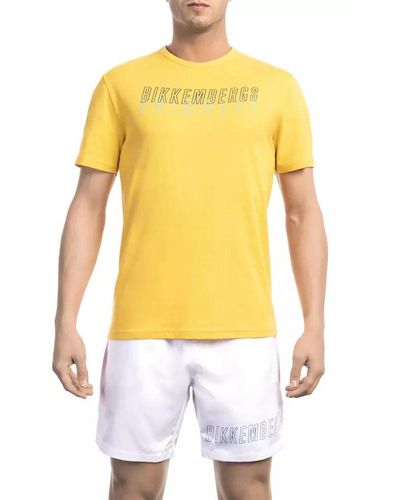 Bikkembergs Y E L L O W Beachwear T-shirt - Yellow