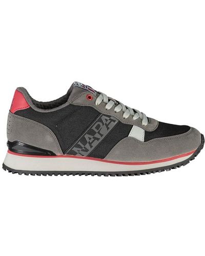 Napapijri Sleek Lace-Up Sport Sneakers - Gray