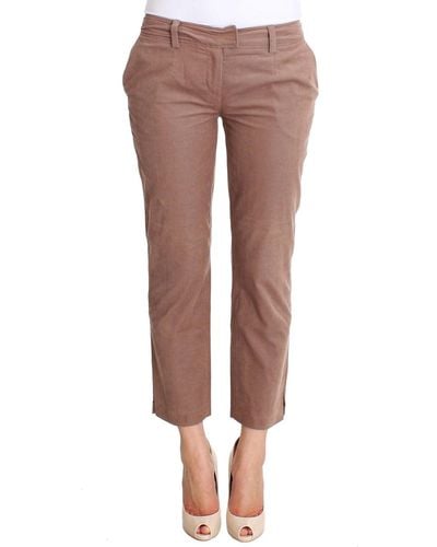 CoSTUME NATIONAL Cropped Corduroys Trouser Brown Sig30160
