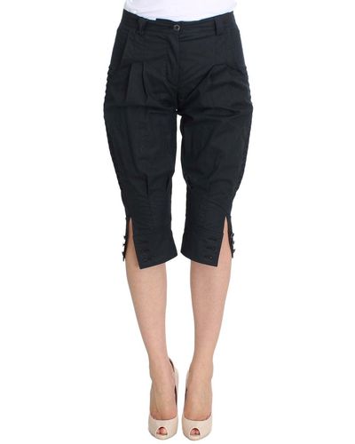 Ermanno Scervino Chic Cotton Casual Pants - Black