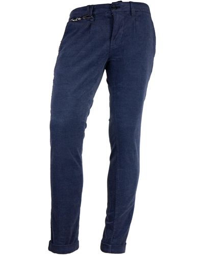 Yes-Zee Blue Cotton Jeans & Pant