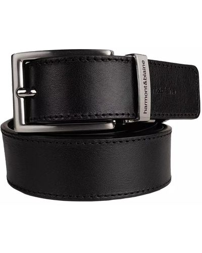 Harmont & Blaine Leather Di Calfskin Belt - Black