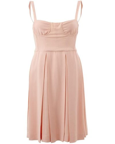 Lardini Bodice Viscose Dress - Pink