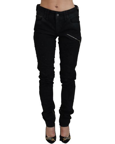 John Galliano Chic Mid Waist Flared Jeans - Black