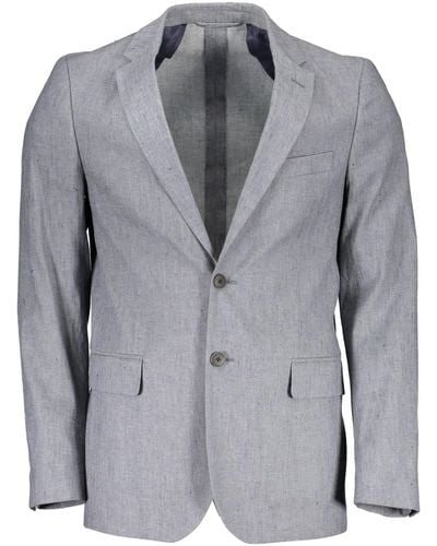 GANT Ele Linen-Cotton Blend Jacket - Gray