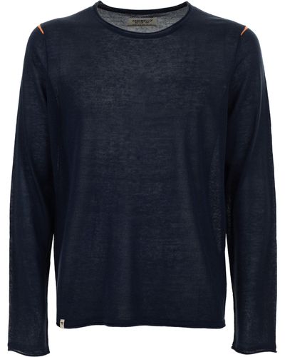 Fred Mello Blue Acrylic Sweater