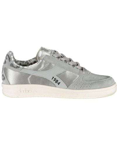 Diadora Sparkling Lace-Up Sneakers With Swarovski Crystals - Gray
