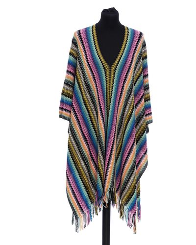 新品未使用】MISSONI/Fringed ポンチョ | vancubic.com