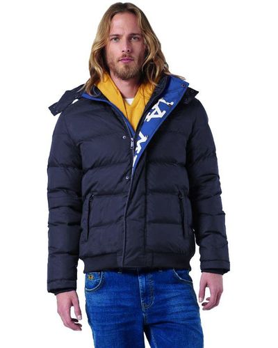 La Martina Sleek ' Sports Jacket With Hood - Blue