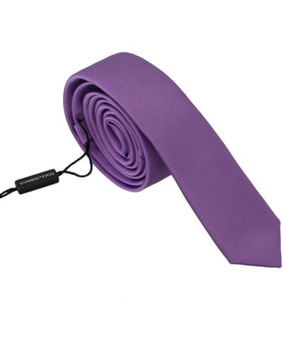 Dolce & Gabbana Elegant Silk Bow Tie - Purple