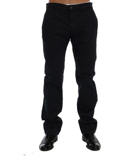 Gianfranco Ferré Sleek Blue Cotton Stretch Pants For - Black