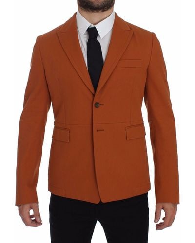 Dolce & Gabbana Cotton Stretch Blazer Orange Gtt10104
