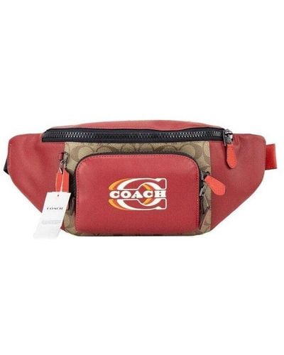 Africa Fanny Pack/ CrossBody Bag - Red Leather