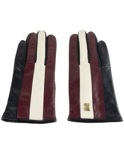 Class Roberto Cavalli Cavalli Claselegant Lambskin Leather Glove - Purple
