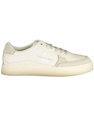 Calvin Klein Elegant Sneakers With Contrast Accents - Natural