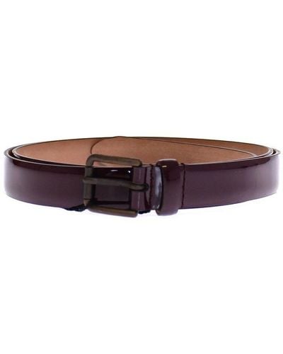 Dolce & Gabbana Leather Logo Cintura Gürtel Belt - Brown