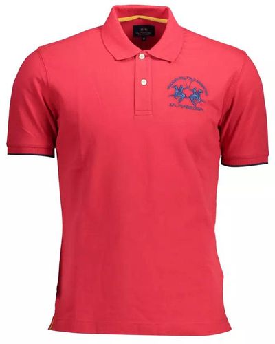 La Martina Cotton Polo Shirt - Red