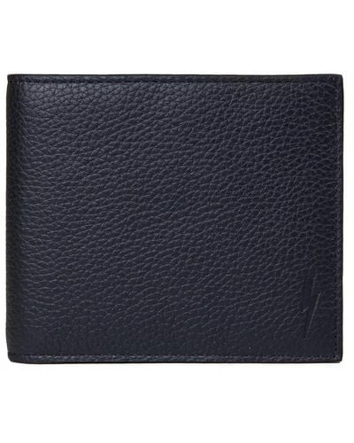 Neil Barrett Sleek Leather Wallet - Blue