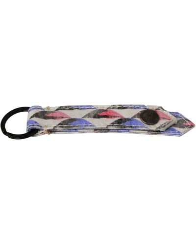 CoSTUME NATIONAL Chic Tri-Color Keychain Accessory - Black