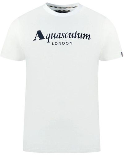 Aquascutum White Cotton T