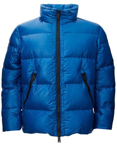 Add Quilted Puffy Blue Jacket