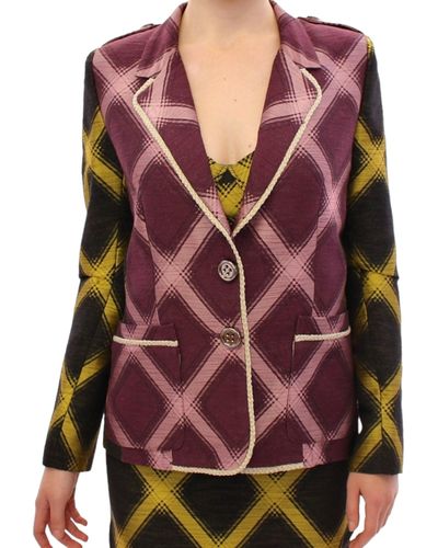 House of Holland Chic Checkered Jacket Blazer - Multicolor