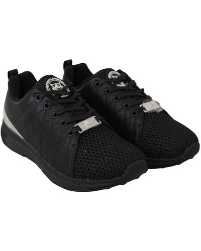 Philipp Plein Polyester Runner Gisella Sneakers Shoes - Black