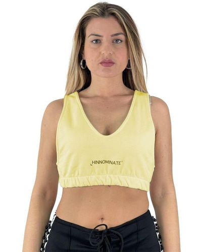 hinnominate Cotton Tops & T-shirt - Yellow