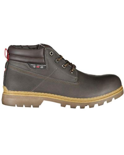 Carrera Contrast Laced Boots With Iconic Logo - Gray