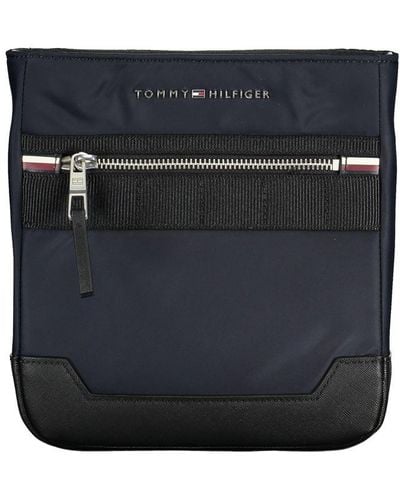 Tommy Hilfiger Sleek Shoulder Bag With Contrasting Details - Blue