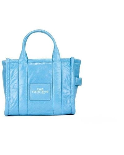 Marc Jacobs The Tote Mini Patent-leather Tote Bag - Blue