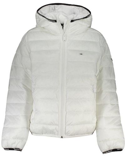 Tommy Hilfiger Elegant Hooded Jacket With Contrast Details - Gray
