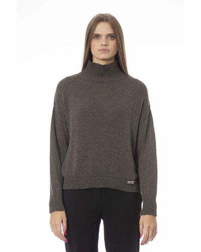 Baldinini Green Viscose Sweater - Gray