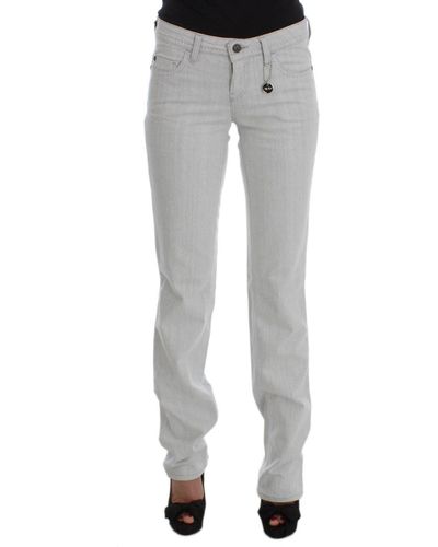 CoSTUME NATIONAL Cotton Slim Fit Bootcut Jeans Gray Sig32589