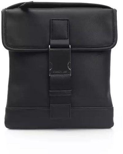 Cerruti 1881 Elegant Messenger Bag With Metal Clasp - Black
