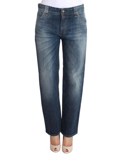 John Galliano Wash Relaxed Fit Cotton Stretch Denim Jeans - Blue